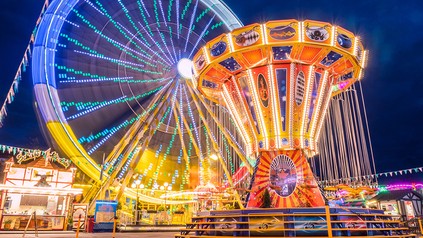 Ein Karussell auf der Canstatter Wasen