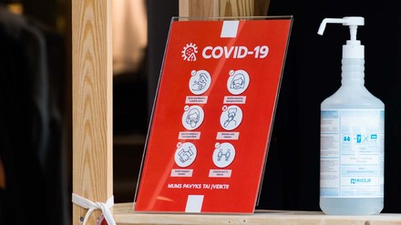 Schild mit den Hygienemaßnahmen