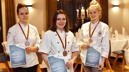 Gewinnerinnen der WirldSkills Germany in der Disziplin "Koch/Köchin" 2020