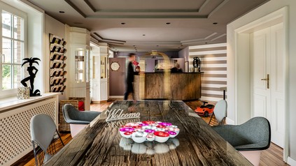 Rezeption im Landhaus Stricker auf Sylt