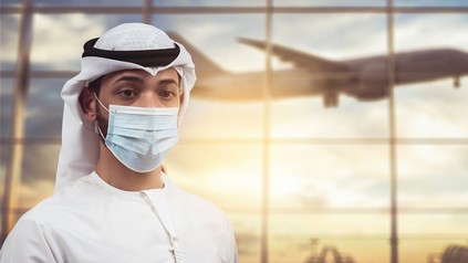 Ein Flugzeug von Emirates