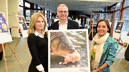 Irene Ströck, Wolfgang Bergmann und Caroline Ströck.