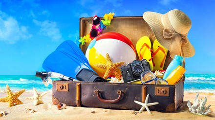 Reiseszene am Strand