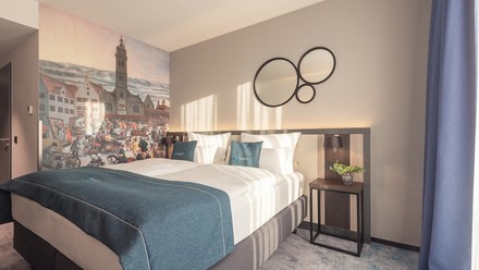 Ein Zimmer im neu eröffneten Select Hotel Augsburg.