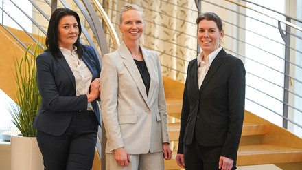 V. l.: Michaela Renicke, Sylvia van der Oest und Mara Kahle