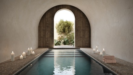 Der Spa-Bereich mit Pool lädt zum Entspannen ein.