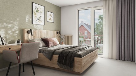 So sehen die Zimmer am neuen Standort aus.