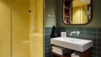 Badezimmer im 25hours Hotel HafenCity