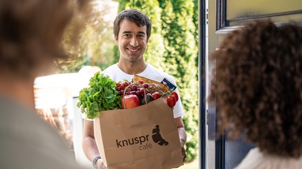 Knuspr-Lieferung nach Hause