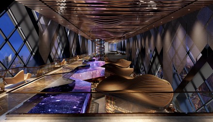 „The Link“ ist eine futuristische Panorama-Himmelshalle, die 100 Meter über dem Boden schwebt. (Foto: © One&Only Resorts)