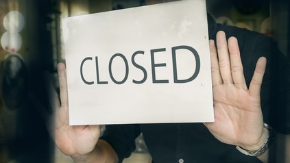 Closed Schild an der Tür