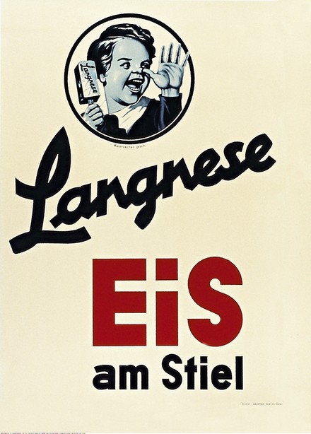 Historisches Langnese-Werbeplakat