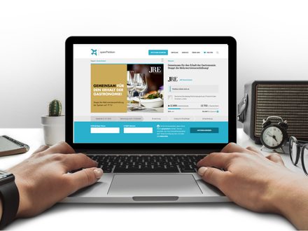 Gemeinsam für den Erhalt der Gastronomie: Stoppt die Mehrwertsteuererhöhung! (Foto: © JRE Deutschland)