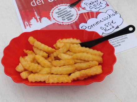 So sieht die neue Mehrwegschale für Pommes und Currywurst aus. (Foto: © IfBB)