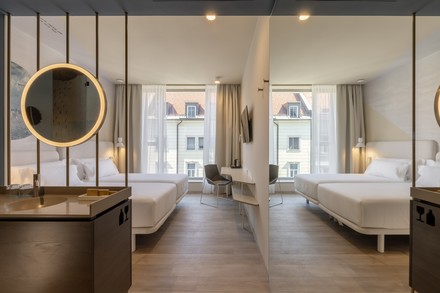 So sehen die stylischen Zimmer im neu eröffneten Occidental Ljubljana aus. (Foto: : © Barceló Hotel Group)