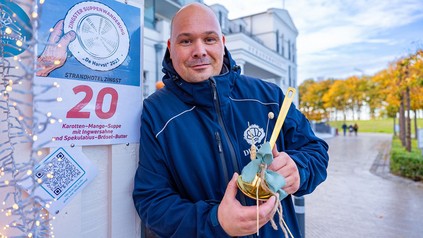Küchenchef Maik Gültzow mit der Goldenen Suppenkelle