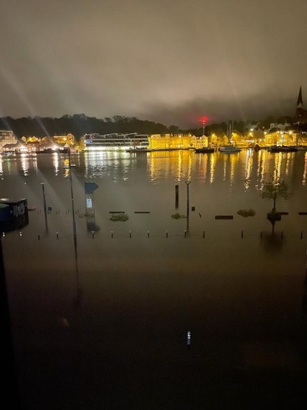 Eine gewaltige Sturmflut traf in der Nacht vom 20. auf den 21. Oktober 2023 auf die Ostseeküste.