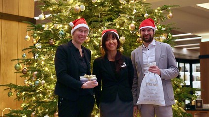 Das Team des DoubleTree by Hilton Berlin Ku´damm freut sich auf zahlreiche Wünsche für den Friedensbaum.