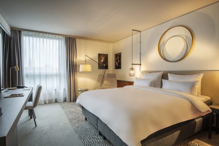 Zimmer im neuen Scandic-Hotel in Nürnberg