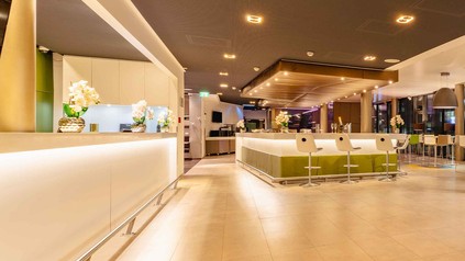 Die Lobby des neuen Hotels der Plaza Gruppe in Graz. (Foto: © Plaza Hotelgroup)