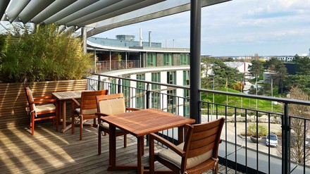 Blick von der Club-Lounge aus