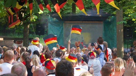 Public Viewing eines Fußballspiels