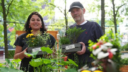Nadine Koch und Michael Sarnhof vom Kiez Garden