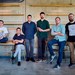 Die Gastgeber von „Hamburgs Sterne“ (v. l .): Maurizio Oster (Zeik), Stefan Fäth (Jellyfish), Kevin Bürmann (Haebel), Matteo Ferrantino (bianc), Julian Stowasser (Lakeside), Eike Iken (Petit Amour), Alexander Mayer (Atlantic Restaurant), André Stolle (The Lisbeth),Heinz O. Wehmann (Landhaus Scherrer), ( Thomas Imbusch, Restaurant 100/200, fehlt auf dem Foto)