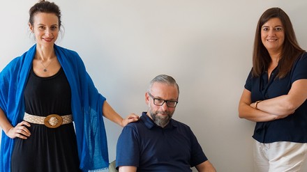 Jelena Matic, Vanessa Gase und Lars Schäfer