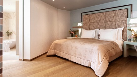 Ein Gästezimmer des Hotel Eden Roc Ascona