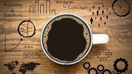 Kaffee Vogelperspektive