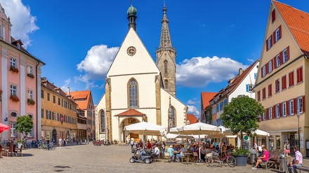 Marktplatz, Rottenburg am Neckar, Baden-Württemberg, Deutschland