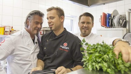 Frank Oehler und seine beiden Kollegen von Die Kochprofis