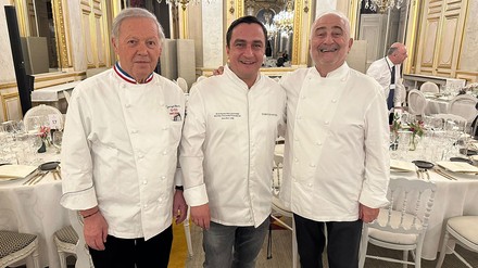 Torsten Michel mit Guy Savoy und Georges Blanc