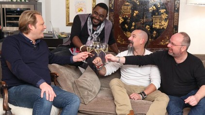 Spitzenköche Christian Lohse, Ralf Jakumeit, Nelson Müller und Björn Freitag bei "Das perfekte Promi-Dinner"