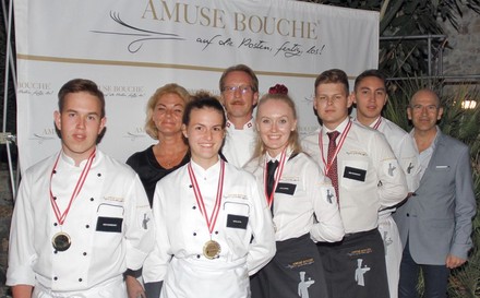 Piroska Payer, Gregor Zimmermann, Christian Garcia und die Top-Lehrlinge