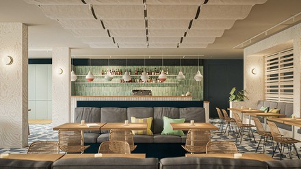 Blick in die Lobby des neuen Silt & Sand