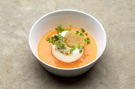 Terrine vom Ziegenkäse mit Apfel-Vanille-Gelee von den Tressbrüdern