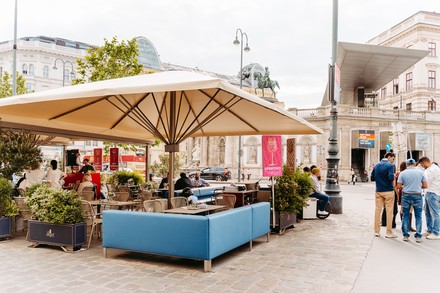 Terrasse des Café Mozart