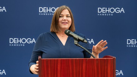 Porträt von Katharina Fegebank, zweite Bürgermeisterin der Stadt Hamburg