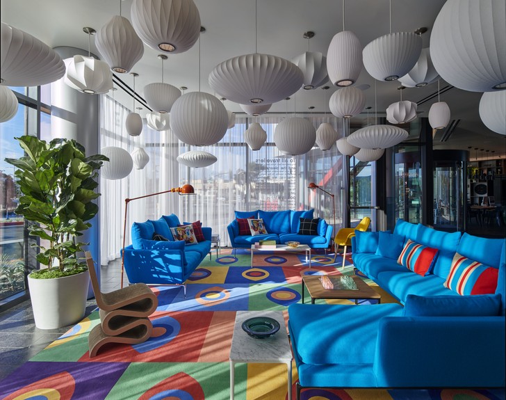 Lobby des citizenM in Menlo Park in Kalifornien