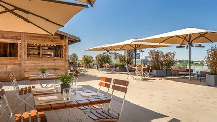 Rooftop-Terrasse im München Marriott Hotel City West