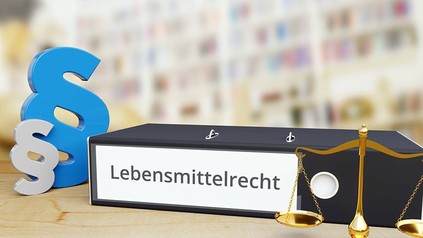 Ein Ordner mit dem Titel Lebensmittelrecht