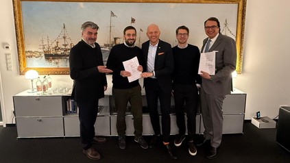 Oliver Mathée, Ulf Wachholtz, Alex Obertop, Malte Scheffler und Alexander Aisenbrey