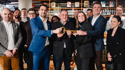 Marco Meier, Thomas Schumacher, Lena Bigalke, Charles Guyonnaud und Gabriela Basovska