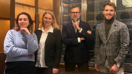 Anne Schiefer und Georgia Leontopoulou mit Frank Ketterer und Tobias Koppisch