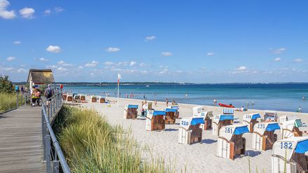 Strand im Ostseebad Scharbeutz in Schleswig-Holstein