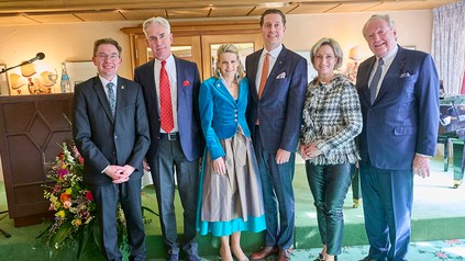 Michael Ruf (Bürgermeister Baiersbronn), Hans Peter O. Breuer (Köln), Britta & Hannes Bareiss, Dr. Nicole Hoffmeister-Kraut (Wirtschaftsministerin) und Hermann Bareiss