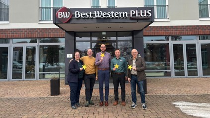 V. l.: Martina Alfers, Thorsten Müller, Patrick Haberlandt, Patrick Langhorst und Georg Niemeyer