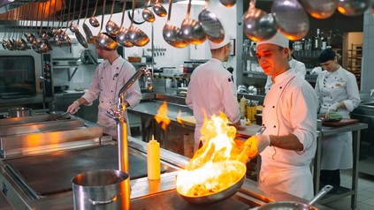 In einer Restaurantküche